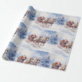 Freuen Sie sich auf die festliche Schlittenfahrt d Geschenkpapier (Ungerollt)