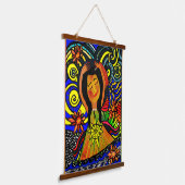 Freuen Sie sich auf die Freude am inneren Frieden Wandteppich Mit Holzrahmen (Gewinkelt)