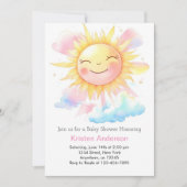 Freuen Sie sich auf die Kinderdusche der Sunshine Einladung (Vorderseite)