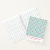 Freuen Sie sich auf die Lord Pink and Blue Polka D Notizblock (Innenseite)