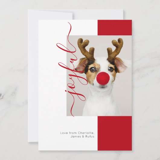 Freuen Sie sich auf die moderne Holiday Foto Card Einladung (Vorderseite)