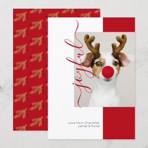 Freuen Sie sich auf die moderne Holiday Foto Card Einladung