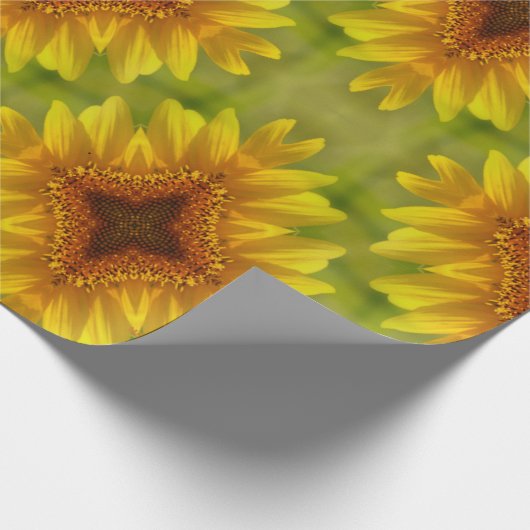 Freuen Sie sich auf die Sonnenblumen.... Geschenkpapier (Ecke)