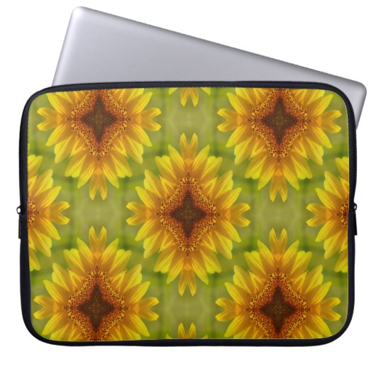 Freuen Sie sich auf die Sonnenblumen.... Laptopschutzhülle (Vorderseite)