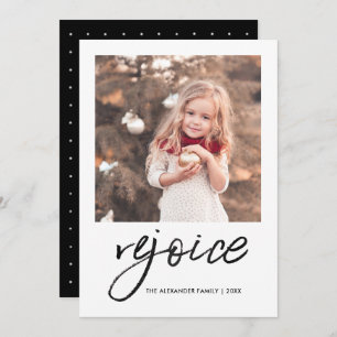 Freuen Sie sich auf die Weihnachtsfotokarte Feiertagskarte