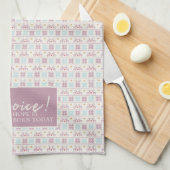 Freuen Sie sich auf die Weihnachtspastel Typografi Geschirrtuch (Viertel Falte)