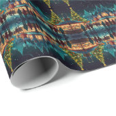 Freuen Sie sich auf die Weihnachtsszene Geschenkpapier (Rolleneckpunkt)