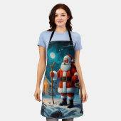 Freuen Sie sich auf die Weihnachtsszene Schürze (Getragen)