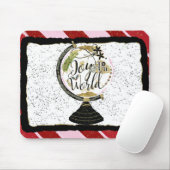 Freuen Sie sich auf die Welt - Rosa und Rote Strei Mousepad (Mit Mouse)