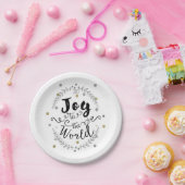 Freuen Sie sich auf die Welt Rustikale Silver Gold Pappteller (Party)