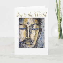 Freuen Sie sich auf die World Buddha Watercolor Fe Feiertagskarte