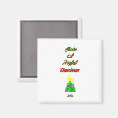 Freuen Sie sich auf ein 2 Zoll großes Weihnachtsma Magnet (Vorderseite/Rückseite)