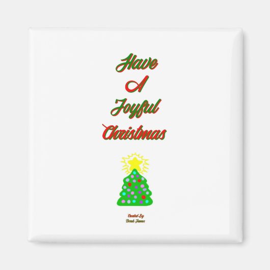 Freuen Sie sich auf ein 2 Zoll großes Weihnachtsma Magnet (Vorne)