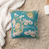 Freuen Sie sich auf ein abstraktes Blume-Blätterde Kissen (Decke)