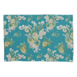 Freuen Sie sich auf ein abstraktes Blume-Blätterde Kissenbezug