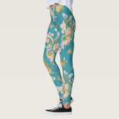 Freuen Sie sich auf ein abstraktes Blume-Blätterde Leggings (Links)