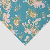 Freuen Sie sich auf ein abstraktes Blume-Blätterde Seidenpapier (Ausschnitt)