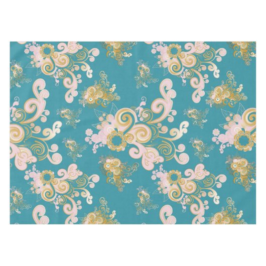 Freuen Sie sich auf ein abstraktes Blume-Blätterde Tischdecke (Vorderseite (Horizontal))