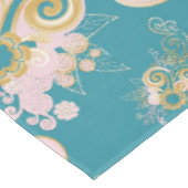 Freuen Sie sich auf ein abstraktes Blume-Blätterde Tischdecke (Schrägansicht)