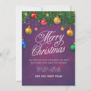 Freuen Sie sich auf ein festliches Weihnachtsgrüße Feiertagskarte
