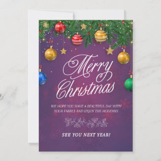 Freuen Sie sich auf ein festliches Weihnachtsgrüße Feiertagskarte