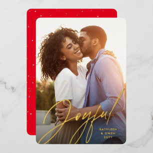 Freuen Sie sich auf ein modernes Drehbuch mit eine Folien Feiertagskarte