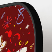 Freuen Sie sich auf ein neues Jahr bei der Feier z Pickleball Schläger (Linke Seite)