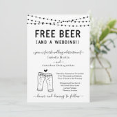 Freuen Sie sich auf ein sonniges Bier und eine Ein Einladung (Stehend Vorderseite)