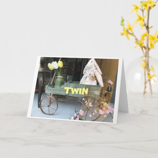 FREUEN SIE SICH AUF EIN SPEZIELLES ***TWIN*** KARTE (Gelbe Blume)