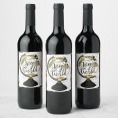 Freuen Sie sich auf ein weltweites Party mit Rot u Weinetikett (Flaschen)