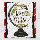 Freuen Sie sich auf ein weltweites Party mit Rot u Weinetikett (Einzelnes Label)