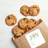 Freuen Sie sich auf einen angenehmen Snowflake-Fei Quadratischer Aufkleber