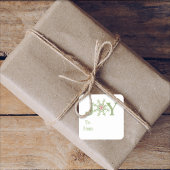 Freuen Sie sich auf einen angenehmen Snowflake-Fei Quadratischer Aufkleber