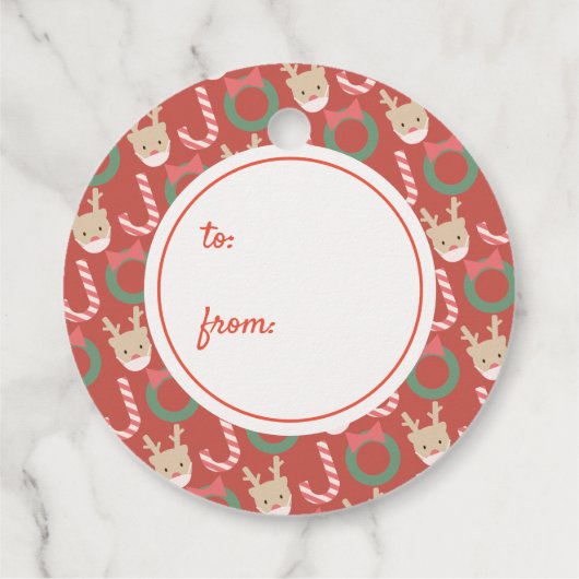 Freuen Sie sich auf einen Roten Urlaub in der Rein Geschenkanhänger (Rückseite)