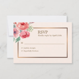 Freuen Sie sich auf florale RSVP-Karte RSVP Karte