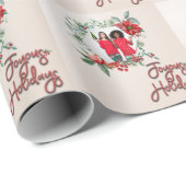 Freuen Sie sich auf Freudenurlaub Custom Foto Gemu Geschenkpapier (Rolleneckpunkt)