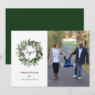 Freuen Sie sich auf Frieden und Liebe Weihnachts-K Feiertagskarte