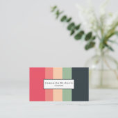 Freuen Sie sich auf fröhliche Farbblock-Visitenkar Visitenkarte (Stehend Vorderseite)