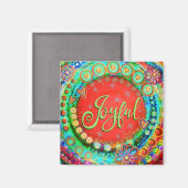 Freuen Sie sich auf fröhlichen, fröhlichen Rot Ins Magnet (Vorderseite/Rückseite)