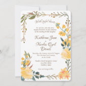 Freuen Sie sich auf goldene Blüten Einladung (Vorderseite)