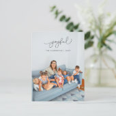 Freuen Sie sich auf Gruß, fröhliches Weihnachts-Fo Postkarte (Stehend Vorderseite)