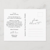 Freuen Sie sich auf Gruß, fröhliches Weihnachts-Fo Postkarte (Rückseite)