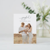 Freuen Sie sich auf Gruß, fröhliches Weihnachts-Fo Postkarte (Stehend Vorderseite)