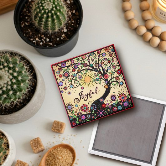 Freuen Sie sich auf Hübsche Bäume, farbenfrohe Blu Magnet