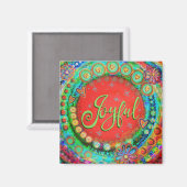 Freuen Sie sich auf Hübsche Blume für Spaß Magnet (Vorderseite/Rückseite)