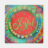 Freuen Sie sich auf Hübsche Blume für Spaß Magnet (Vorne)