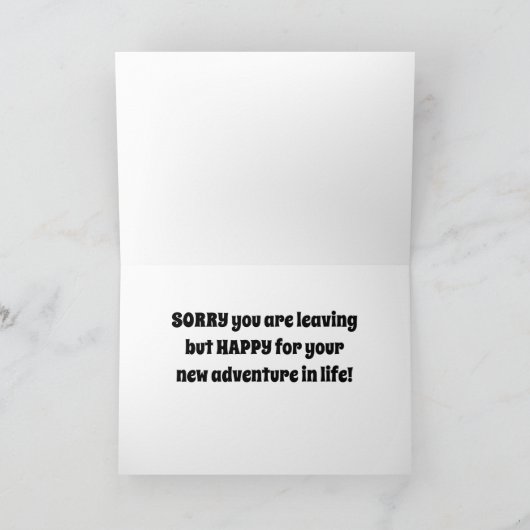 FREUEN SIE SICH AUF IHR NEUES ABENTEUER, WERDEN SI KARTE (Innenseite)