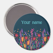 Freuen Sie sich auf individuelle farbige Wildblume Magnet (Vorderseite/Rückseite)