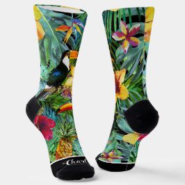 Freuen Sie sich auf individuelle tropische Flora-T Socken