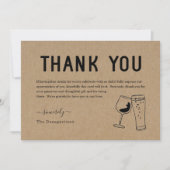 Freuen Sie sich auf kostenfreie Getränke Wein & Bi Dankeskarte (Vorderseite)